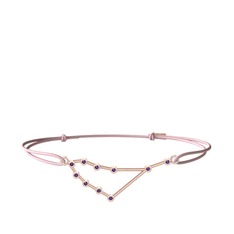 Capricorn Bileklik - Ametist 8 ayar rose altın bileklik #1kjjdsc