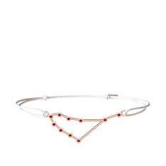 Capricorn Bileklik - Garnet 8 ayar rose altın bileklik #1kl4ik8