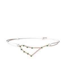 Yeşil kuvars 8 ayar rose altın bileklik