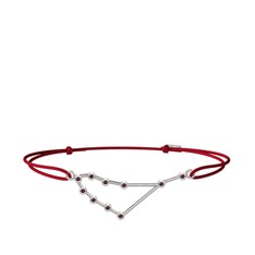 Capricorn Bileklik - Kök yakut 8 ayar beyaz altın bileklik #1m5wyg1