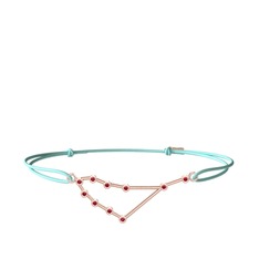 Capricorn Bileklik - Rodolit garnet 925 ayar rose altın kaplama gümüş bileklik #1nurdaz