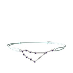 Capricorn Bileklik - Ametist 18 ayar beyaz altın bileklik #1o0i7xx