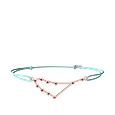 Capricorn Bileklik - Garnet 14 ayar rose altın bileklik #1onguho