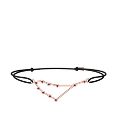 Rodolit garnet 14 ayar rose altın bileklik