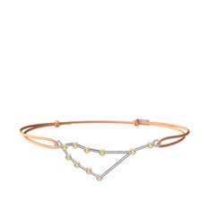 Capricorn Bileklik - Sitrin 18 ayar beyaz altın bileklik #1q51cmc