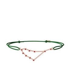 Capricorn Bileklik - Garnet 925 ayar rose altın kaplama gümüş bileklik #1qtduyz