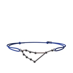 Siyah zirkon 925 ayar siyah rodyum kaplama gümüş bileklik