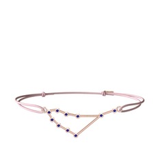 Capricorn Bileklik - Lab safir 8 ayar rose altın bileklik #1uw6rmi