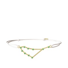 Capricorn Bileklik - Kök zümrüt 18 ayar altın bileklik #1v86vs4