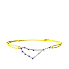 Lab safir 18 ayar beyaz altın bileklik