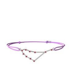 Capricorn Bileklik - Rodolit garnet 925 ayar gümüş bileklik #1wqi0n4