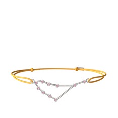 Capricorn Bileklik - Pembe kuvars 925 ayar gümüş bileklik #1x5zazq