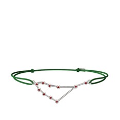 Capricorn Bileklik - Garnet 14 ayar beyaz altın bileklik #1xxv68j