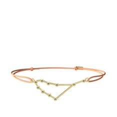 Capricorn Bileklik - Pırlanta 925 ayar altın kaplama gümüş bileklik (0.15 karat) #1ykl83a