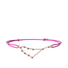 Capricorn Bileklik - Kök yakut 18 ayar rose altın bileklik #2c23kc