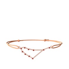 Garnet 925 ayar rose altın kaplama gümüş bileklik