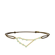 Capricorn Bileklik - Akuamarin 14 ayar altın bileklik #4xsq7l