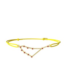 Capricorn Bileklik - Rodolit garnet 18 ayar altın bileklik #56nwjx
