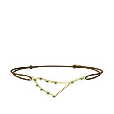 Capricorn Bileklik - Yeşil kuvars 14 ayar altın bileklik #5ain4m