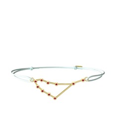 Rodolit garnet 8 ayar altın bileklik