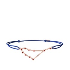 Capricorn Bileklik - Garnet 18 ayar rose altın bileklik #6392au