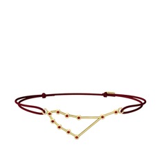 Capricorn Bileklik - Garnet 925 ayar altın kaplama gümüş bileklik #87i5zy
