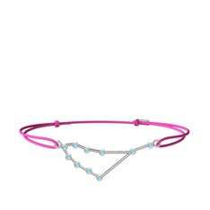 Capricorn Bileklik - Akuamarin 8 ayar beyaz altın bileklik #9gknqo