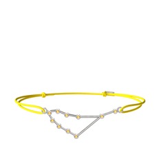 Sitrin 18 ayar beyaz altın bileklik