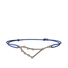 Capricorn Bileklik - Sitrin 925 ayar siyah rodyum kaplama gümüş bileklik #bwng89