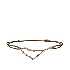 Capricorn Bileklik - Sitrin 925 ayar siyah rodyum kaplama gümüş bileklik #c7tcyx