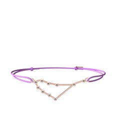 Capricorn Bileklik - Pırlanta 14 ayar rose altın bileklik (0.15 karat) #cg1ga8