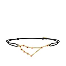 Capricorn Bileklik - Rodolit garnet 14 ayar altın bileklik #dhur33