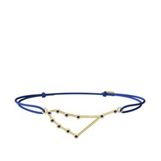 Capricorn Bileklik - Lab safir 925 ayar altın kaplama gümüş bileklik #dk7ksl