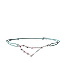 Capricorn Bileklik - Rodolit garnet 18 ayar beyaz altın bileklik #e6zxnq