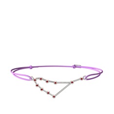 Capricorn Bileklik - Garnet 18 ayar beyaz altın bileklik #epgsdw