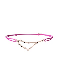 Capricorn Bileklik - Siyah zirkon 18 ayar rose altın bileklik #f6q6tl