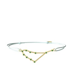 Capricorn Bileklik - Yeşil kuvars 18 ayar altın bileklik #fis4n8