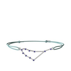 Capricorn Bileklik - Lab safir 18 ayar beyaz altın bileklik #g8wb6l