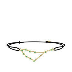 Capricorn Bileklik - Kök zümrüt 14 ayar altın bileklik #glx0cj