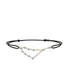 Capricorn Bileklik - Kök zümrüt 18 ayar rose altın bileklik #gufk0q