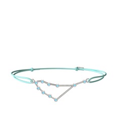 Capricorn Bileklik - Akuamarin 14 ayar beyaz altın bileklik #gwq6vn