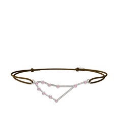 Capricorn Bileklik - Pembe kuvars 925 ayar gümüş bileklik #hymyz2