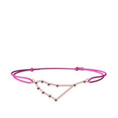 Capricorn Bileklik - Ametist 8 ayar rose altın bileklik #i8btnz