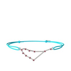 Capricorn Bileklik - Rodolit garnet 14 ayar beyaz altın bileklik #idf5u8