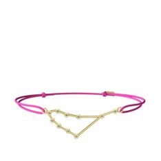 Capricorn Bileklik - Beyaz zirkon 18 ayar altın bileklik #ivijf5