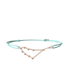 Capricorn Bileklik - Peridot 8 ayar rose altın bileklik #j30i8b