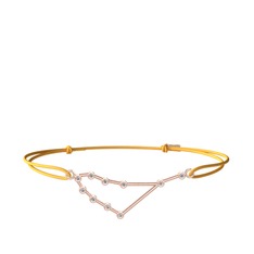 Capricorn Bileklik - Beyaz zirkon 14 ayar rose altın bileklik #juojmw
