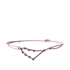 Capricorn Bileklik - Garnet 925 ayar siyah rodyum kaplama gümüş bileklik #kmxxqy