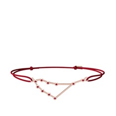 Rodolit garnet 925 ayar rose altın kaplama gümüş bileklik