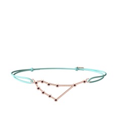 Capricorn Bileklik - Kök yakut 925 ayar rose altın kaplama gümüş bileklik #ldnhak